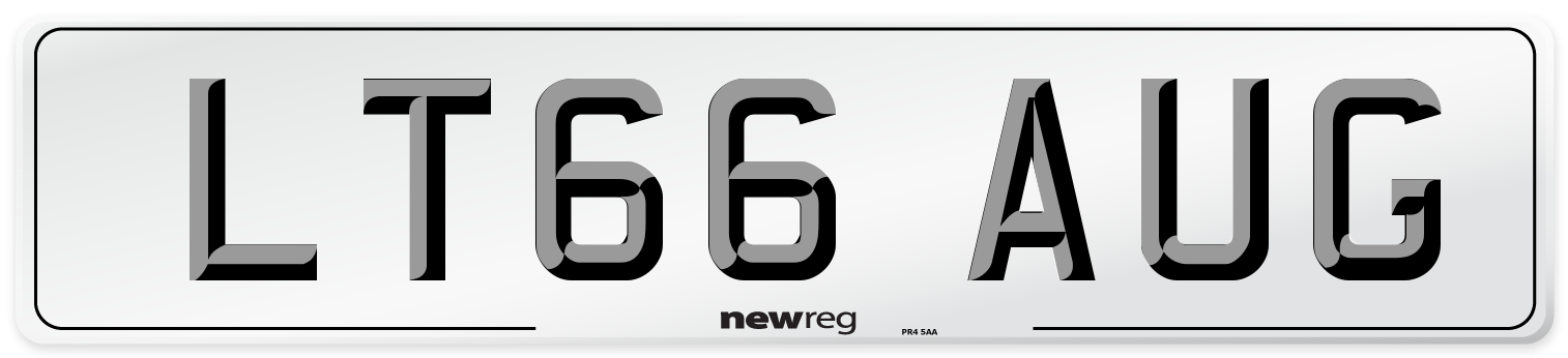 LT66 AUG Number Plate from New Reg